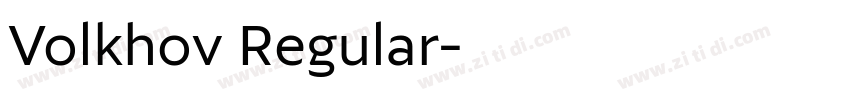 Volkhov Regular字体转换